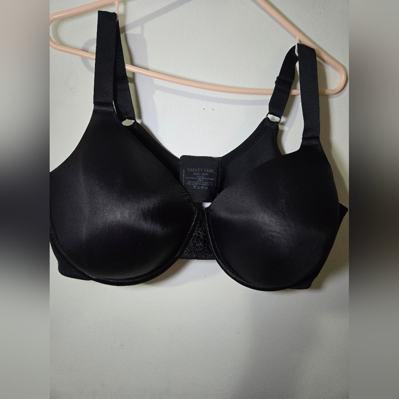 Vanity Fair Other - Vanity Fair Beauty Back Bra 44DD Underwire Satin Back Smoothing 76380 Black